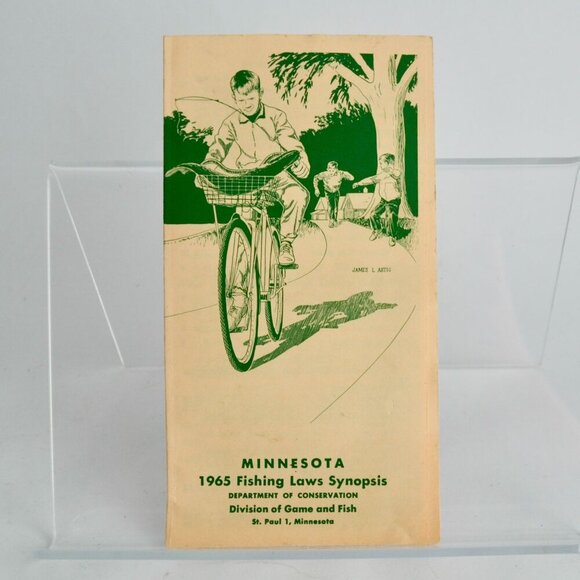 1965 Minnesota Fishing Laws Synopsis Pamphlet Vintage Paper Ephemera - Picture 1 of 3
